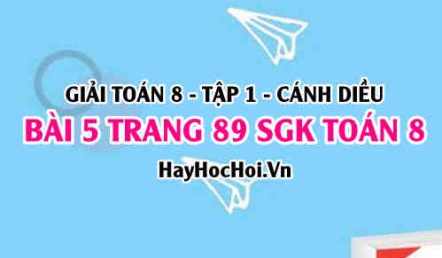 Giải bài 5 trang 89 Toán 8 Tập 1 SGK Cánh Diều